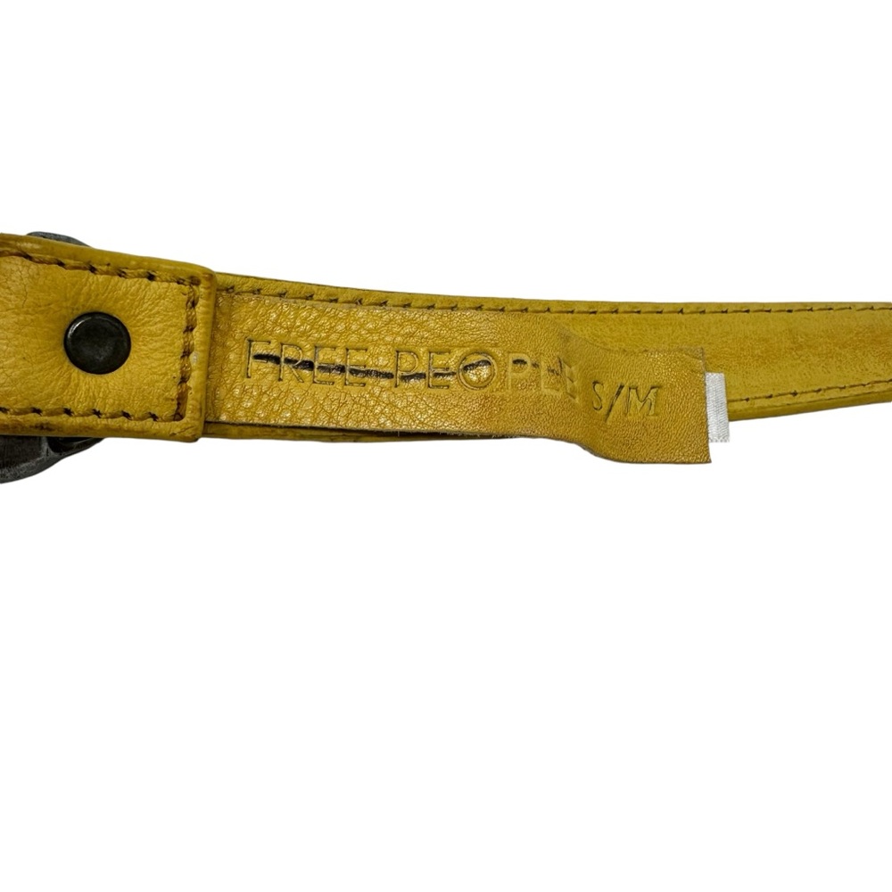 NWOT Free People Billie Leather Belt in Honey - Picture 7 of 9